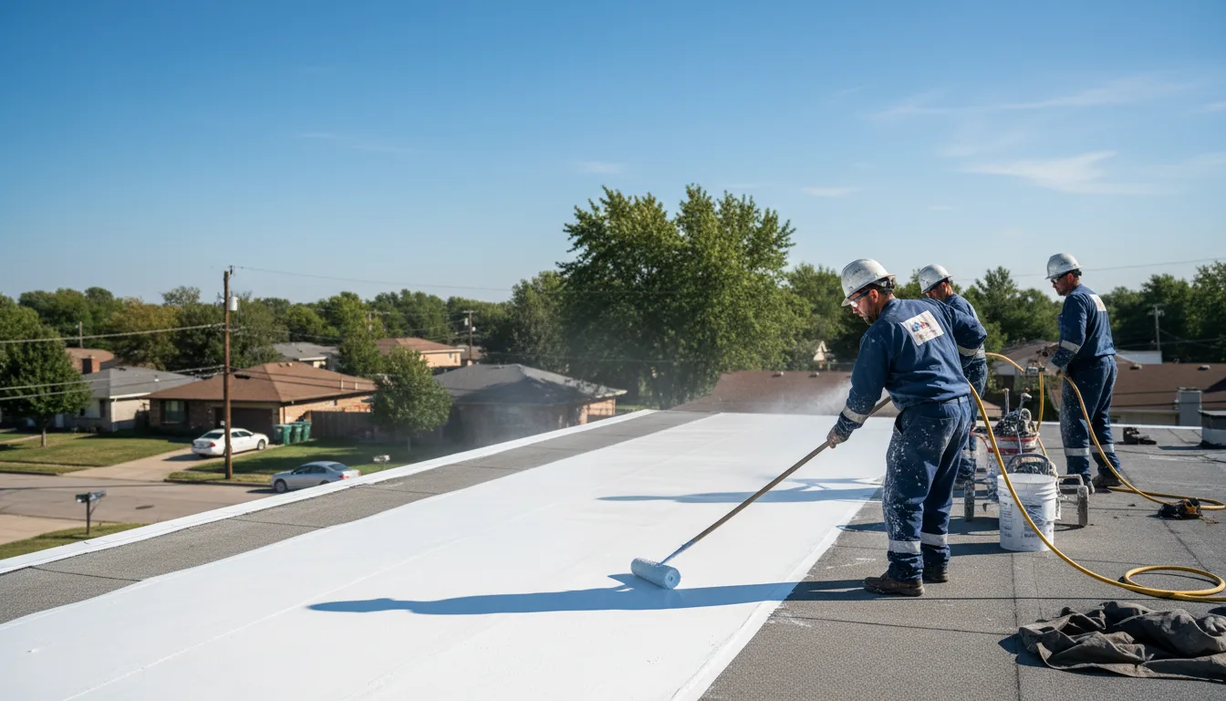 Commercial roof coating in Russell, MA near me